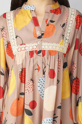 Tropical bliss fruit print summer dress